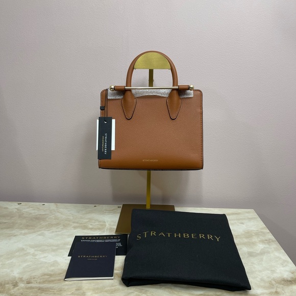 Strathberry Mini Tan Leather Satchel - Picture 11 of 11
